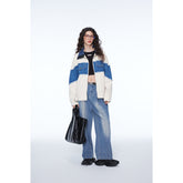 Unisex Jacket Lapel Denim Jacket Baggy Coat